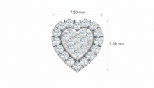 Load image into Gallery viewer, Heart Shaped Diamond Double Halo Stud Earrings