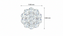 Load image into Gallery viewer, Brilliant Diamond Cluster Flower Stud Earrings