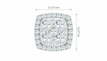 Load image into Gallery viewer, Square Diamond Illusion Stud Earrings