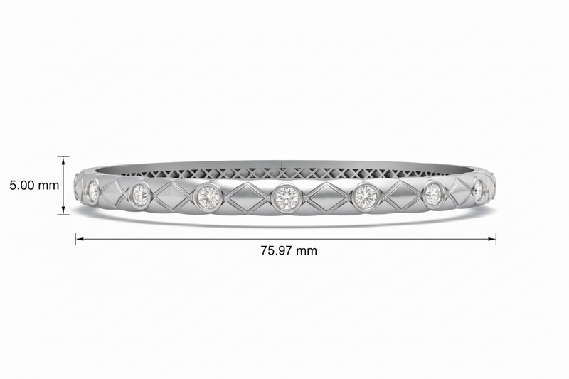 Criss-Cross Interlocking Weave Diamond Opulence