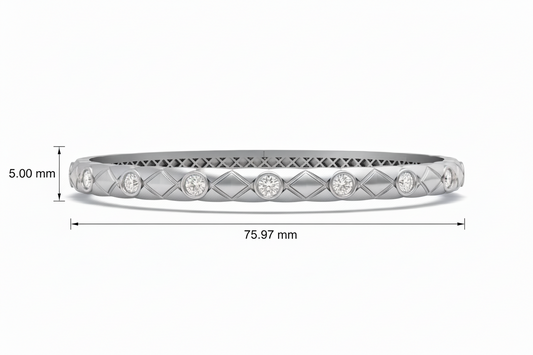 Criss-Cross Interlocking Weave Diamond Opulence