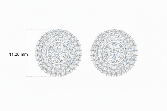 Opulent Diamond Layered Halo Concentric Double Brilliant