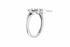 Heart Silhouette Symmetrical Spiral Diamond