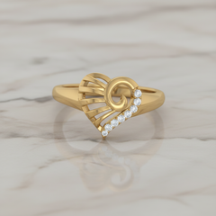 Heart Silhouette Symmetrical Spiral Diamond