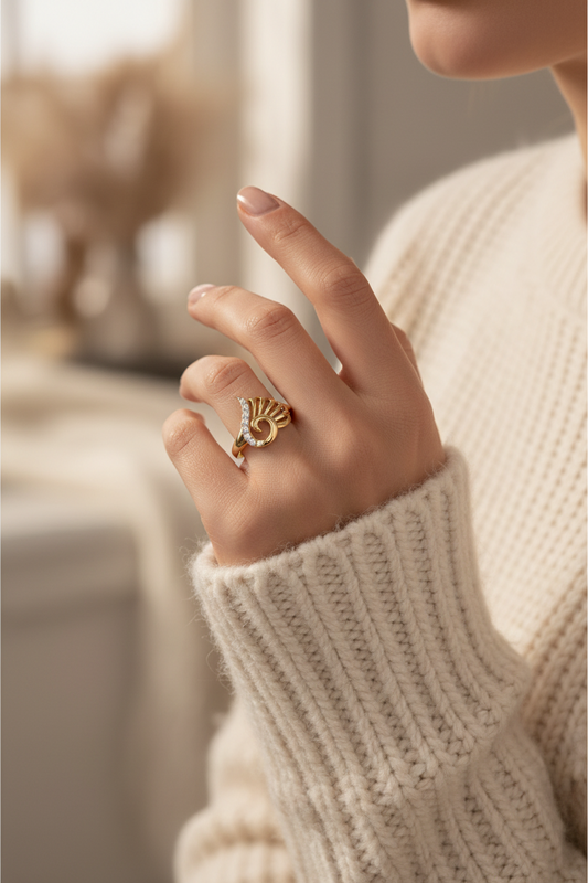 Heart Silhouette Symmetrical Spiral Diamond