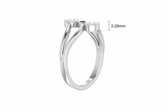 Triple Vertical Cluster With Center Stone Diamond