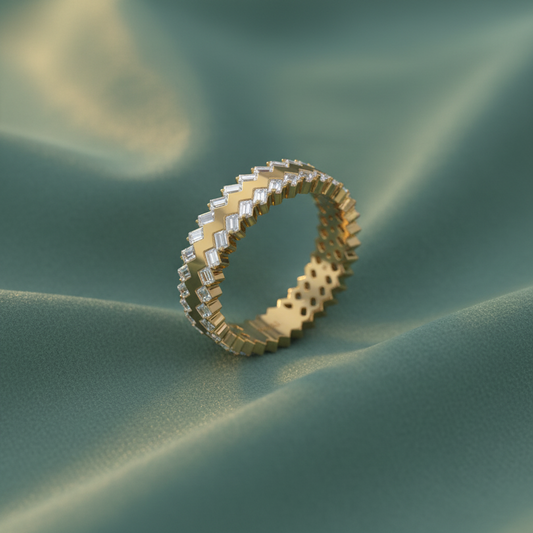 Dual-Row Baguette Alignment Diamond