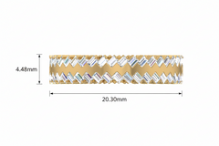Dual-Row Baguette Alignment Diamond