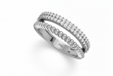 Dual-Row Diamond Openwork Bold Airy Lattice Feminine
