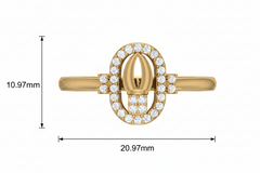 Diamond Oval Focal Cluster Soft Curve Romantic Feminine Luxury Elegance