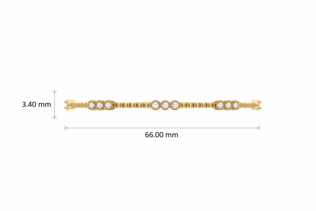Beaded bezel Set Diamonds