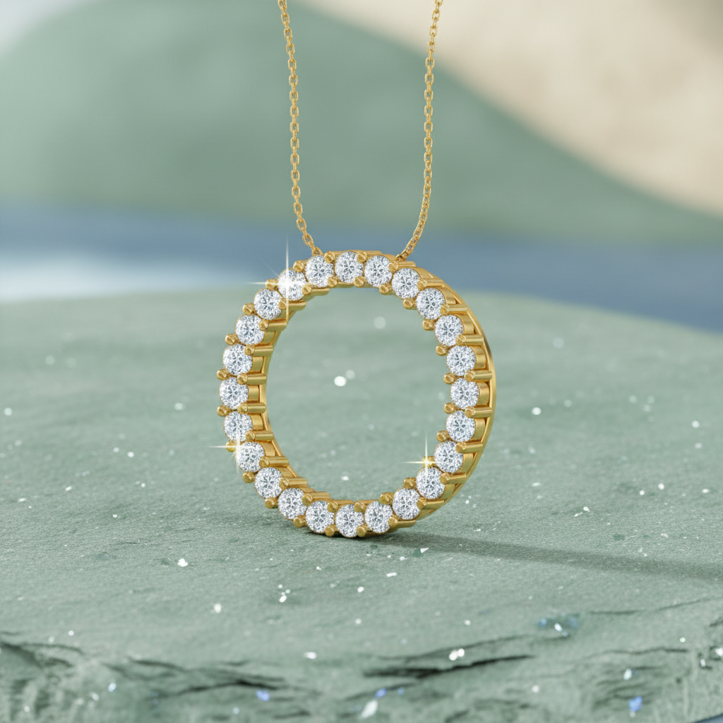 Luxurious Open Circle Diamond