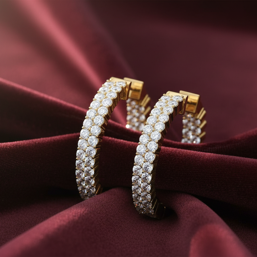 Twin Row Inside Out Natural Diamond
