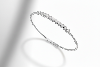 Beads with Bezel set Diamonds