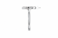 Nature-Inspired Diamond Dual Leaf Organic Flowing Botanical Feminine Graceful