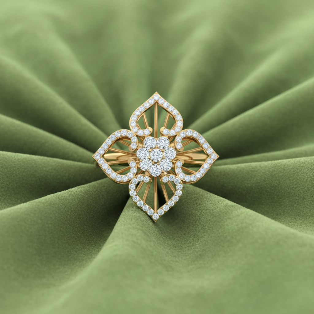 Four-Petal Mandala Flower Diamond