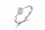 Squared Kite Cluster Nine Stone Diamond