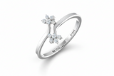 Dual Blossom Diamond Floral Wave Garden-Inspired Whimsica