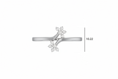 Dual Blossom Diamond Floral Wave Garden-Inspired Whimsica