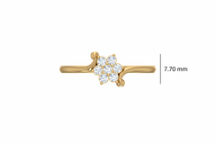 Geometric Petal Floral Seven Stone Diamond