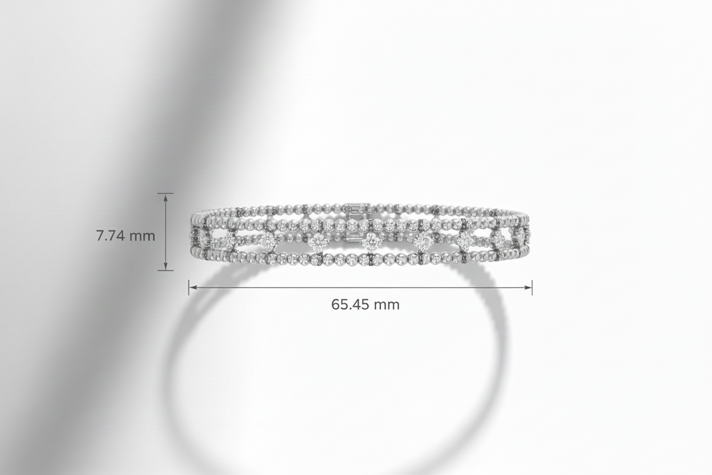 Double Row Beaded with Diamond