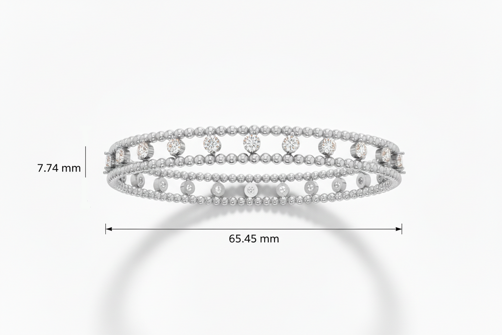 Double Row Beeded with Diamond