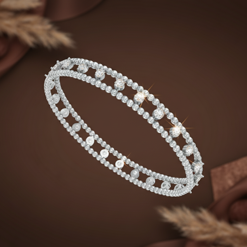 Double Row Beeded with Diamond