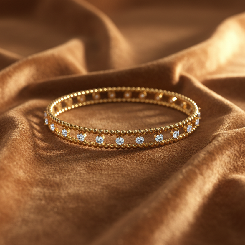 Double Row Beeded with Diamond