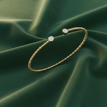 Load image into Gallery viewer, Beaded Open Cuff Diamond Opulence