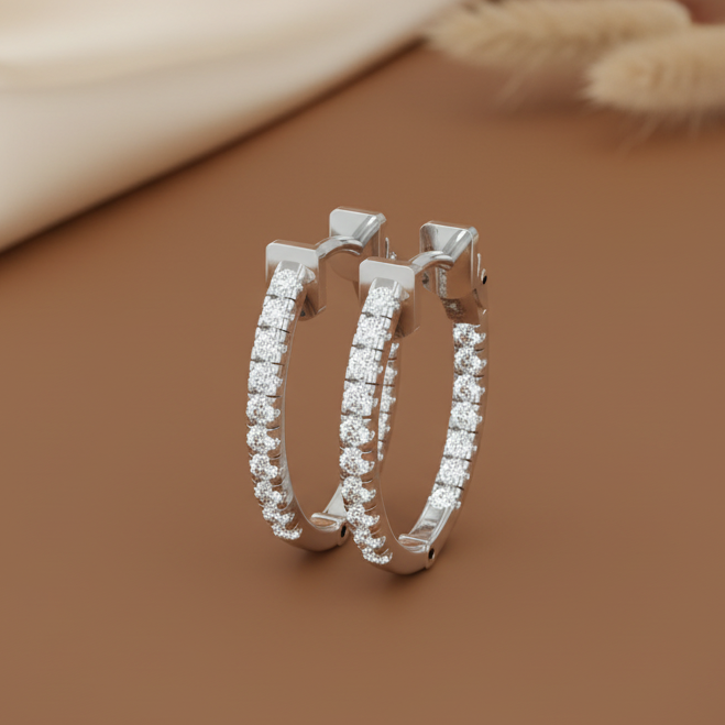 Diamond Mini Hoop Earrings