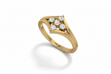 Delicate Star-Set Five Stone Diamond