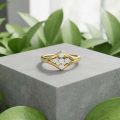 Delicate Star-Set Five Stone Diamond