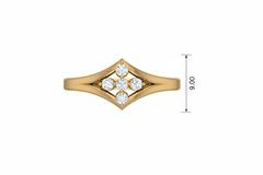 Delicate Star-Set Five Stone Diamond