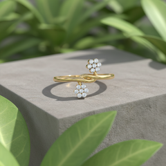 The Duo Bloom Flower Seven Stone Diamond