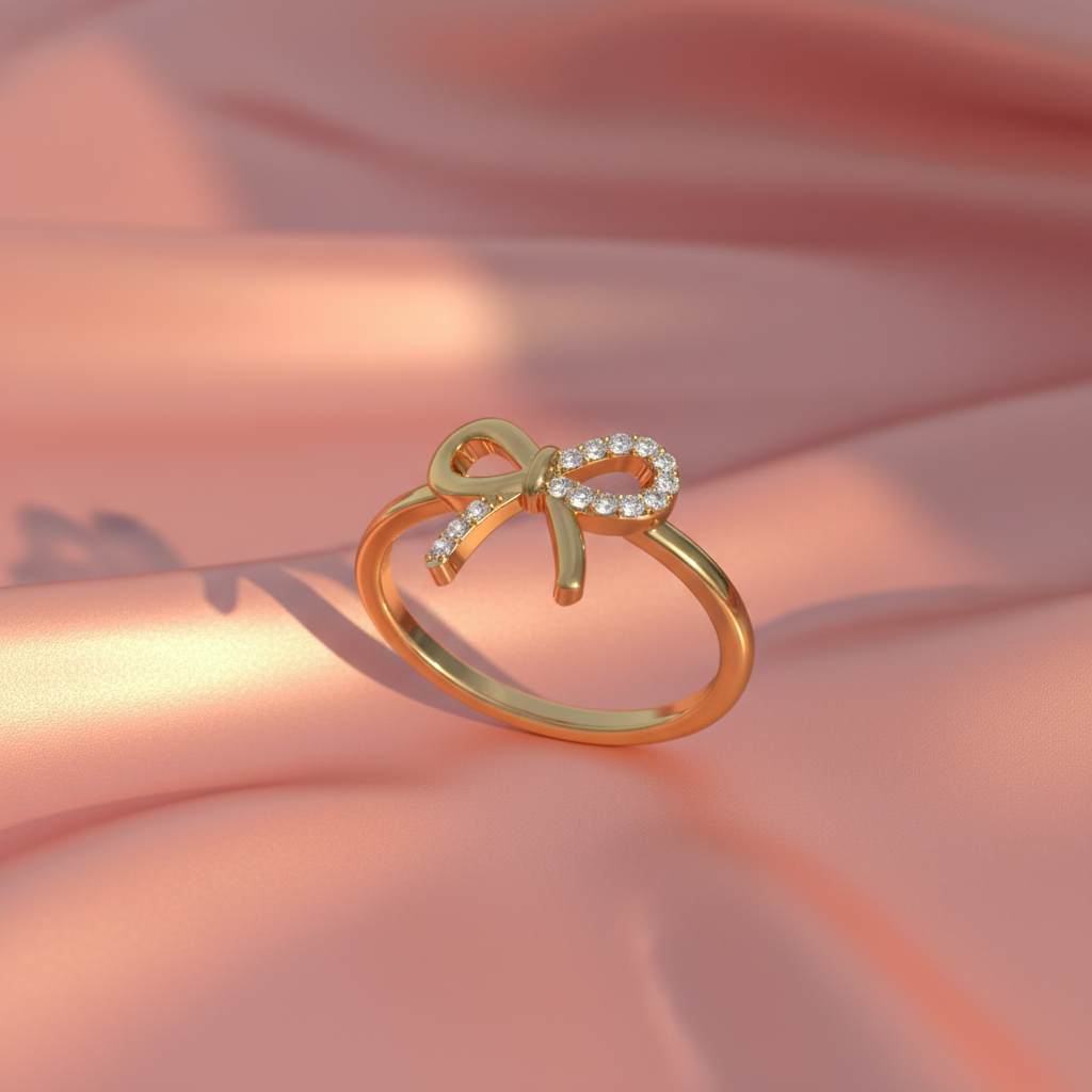 Resplendent Opulent Ribbon Bow Diamond