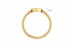 Geometric Cut-Out Open Work Two Stone Linked Diamond