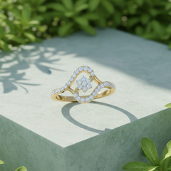 Ornate Diamond Floral Bloom Regal Botanical Blossom Rosette Opulent Radiant Luminous Sparkling