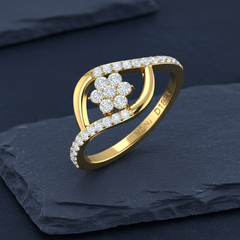 Crescent Halo Diamond Floral Bloom Sweeping Opulent Architectural Feminine