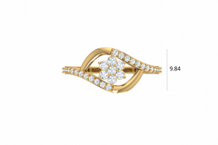 Crescent Halo Diamond Floral Bloom Sweeping Opulent Architectural Feminine