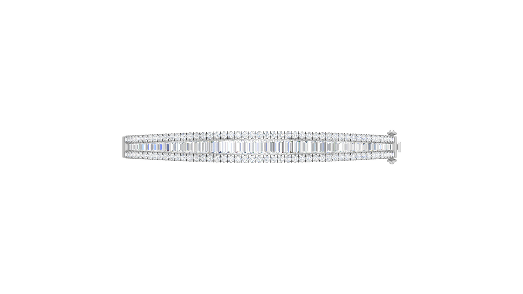 Triple Row Tapered Baguette