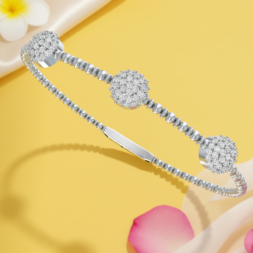 Beaded with Diamond Clusters