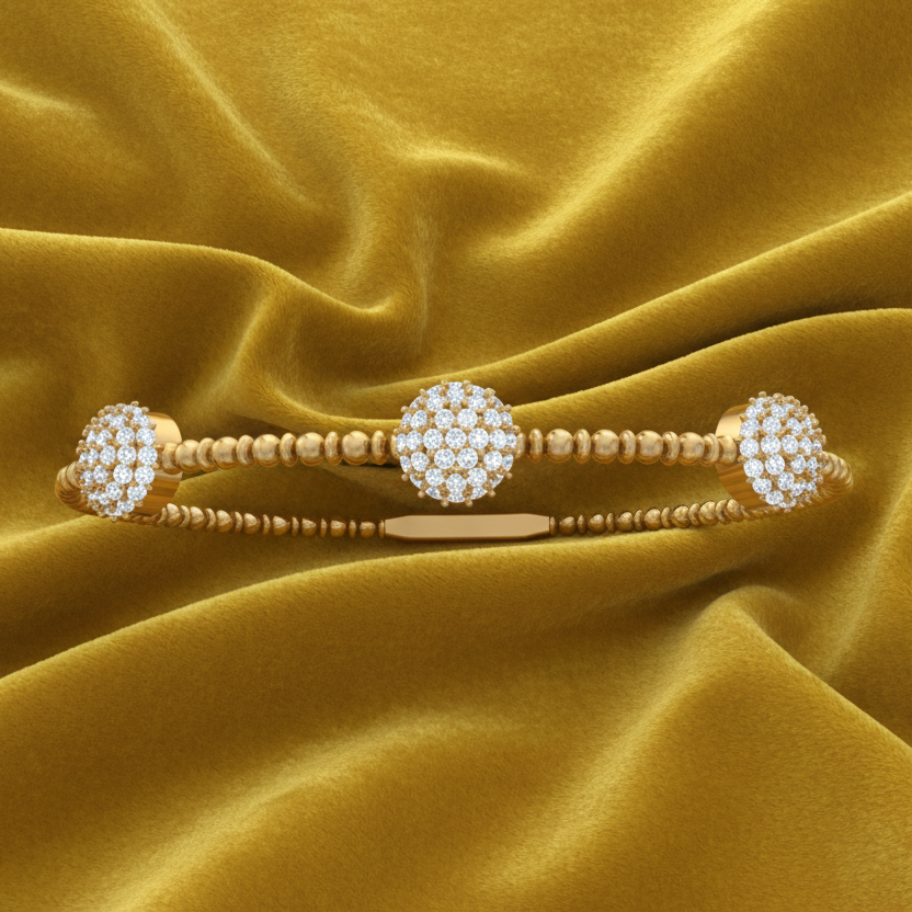 Beaded with Diamond Clusters