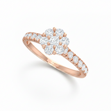 Diamond Floral Bloom Halo Petal Botanical Radiant Feminine