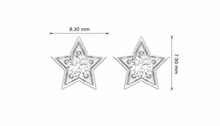 Load image into Gallery viewer, Diamond Star Stud Earrings for Women