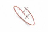 Beaded Cuff Cross Diamond