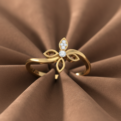 Botanical Diamond Four-Leaf Clover Lucky Fortune Feminine Luxury Elegance