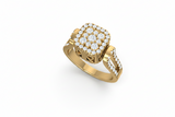 Cushion-Halo Multi-Tiered Diamond