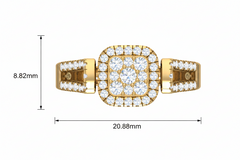 Cushion-Halo Multi-Tiered Diamond