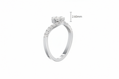 Modernist S-Link Flower Diamond