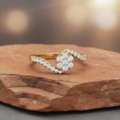 Modernist S-Link Flower Diamond